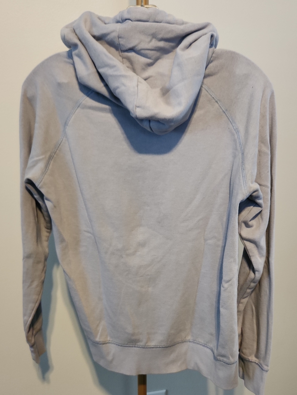 Light Gray Graphic Hooded Sweatshirt with Circular Floral Logo - Picture 4 of 7